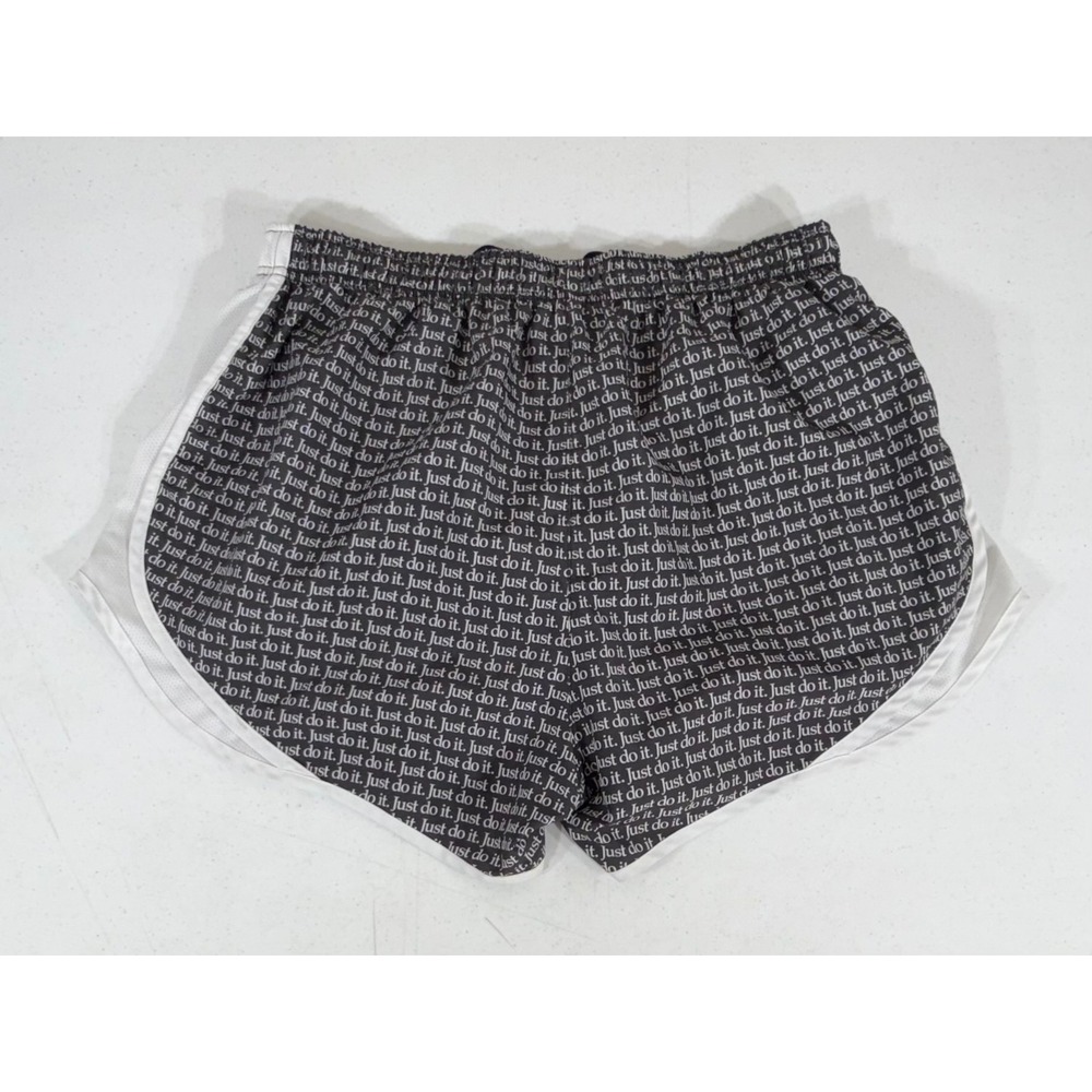 Nike Running Shorts XL Black White Just Do It Print Dri-FIT‎ Tempo Athletic - Picture 2 of 9